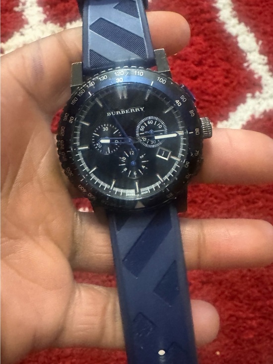 Burberry Other - Burberry Blue Silicone Chronograph Watch